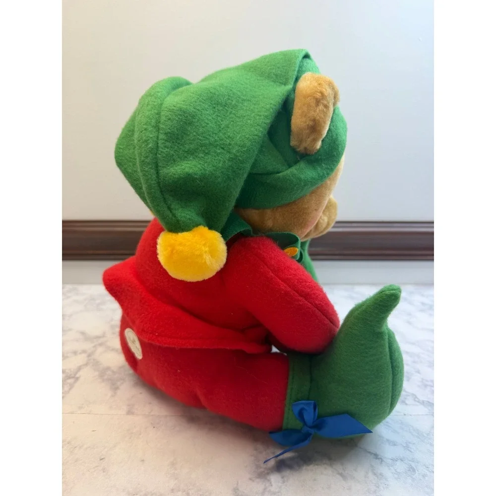 Hallmark Chris the Elf Bear Plush Red Green Santa's Workshop XPF3109 Christmas